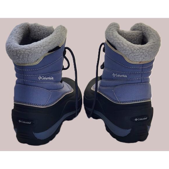 BOOTS-COLUMBIA-CASCADIAN TRINITY-Denim-Rubber Soles-Faux Fur-Laces-Woman-Size 7 - Picture 3 of 14
